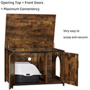 unipaws Cat Litter Box Enclosure with Top Opening, Suitable for Large Cat, High Jumbo Litter Box, Automatic Litter Box Hidden, Cat House, Privacy Cat Washroom Bench