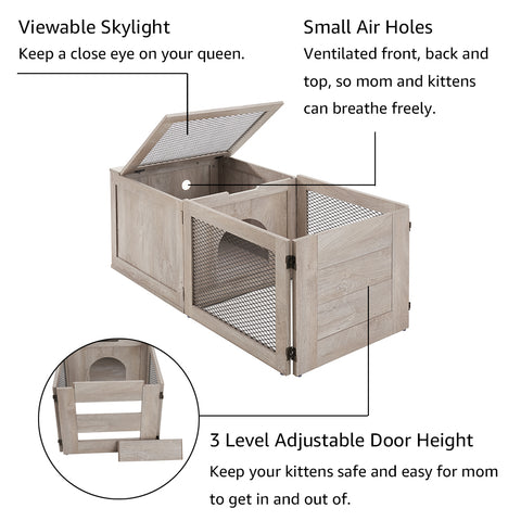 Unipaws 3 in 1 Mutil Purpose Cat Birthing Nesting Box