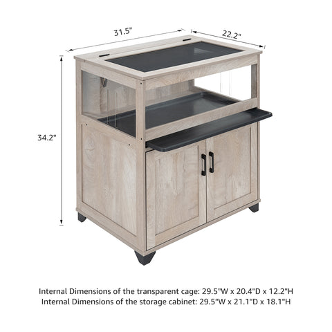 Unipaws Hamster Cage with Storage Cabinet