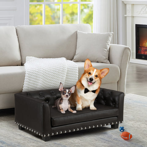 Unipaws Premium Leather Dog Bed