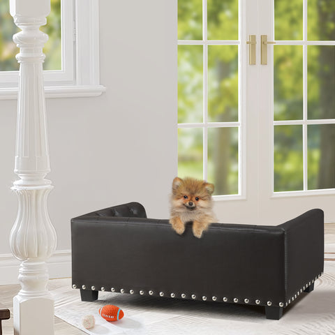 Unipaws Premium Leather Dog Bed