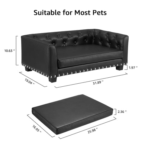 Unipaws Premium Leather Dog Bed