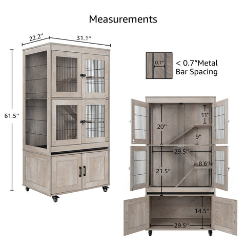 Unipaws Ferret Cage with Storage