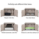 unipaws Cat Litter Box Enclosure with Top Opening, Suitable for Large Cat, High Jumbo Litter Box, Automatic Litter Box Hidden, Cat House, Privacy Cat Washroom Bench